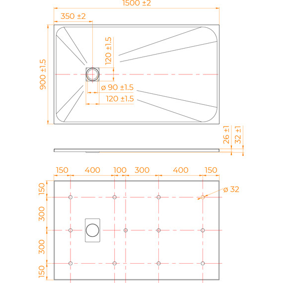 Поддон SMC RGW TSS-W 150x90 см 553502915-01 - фото 7