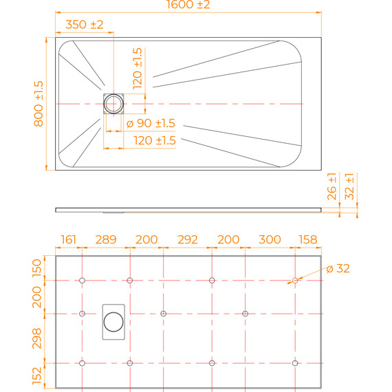 Поддон SMC RGW TSS-W 160x80 см 553502816-01 - фото 7