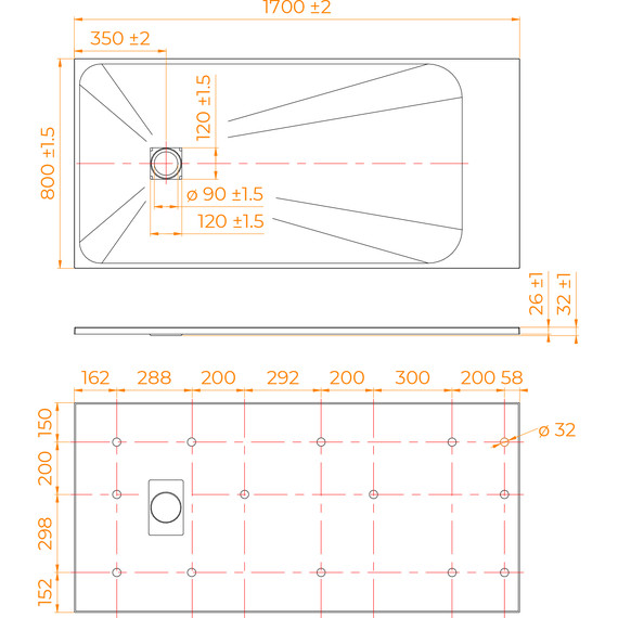 Поддон SMC RGW TSS-W 170x80 см 553502817-01 - фото 7