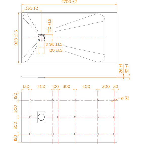 Поддон SMC RGW TSS-W 170x90 см 553502917-01 - фото 7