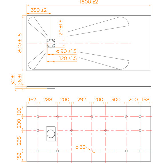 Поддон SMC RGW TSS-W 180x80 см 553502818-01 - фото 7