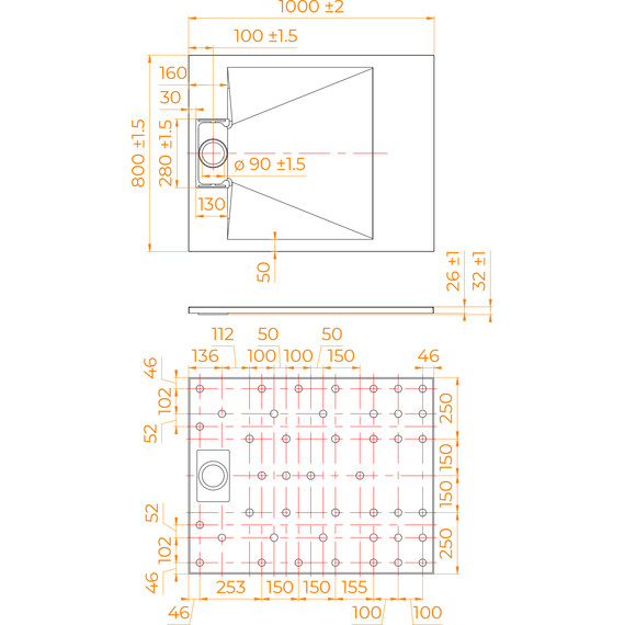 Поддон SMC RGW TUS-W 100x80 см 553702810-01 - фото 7
