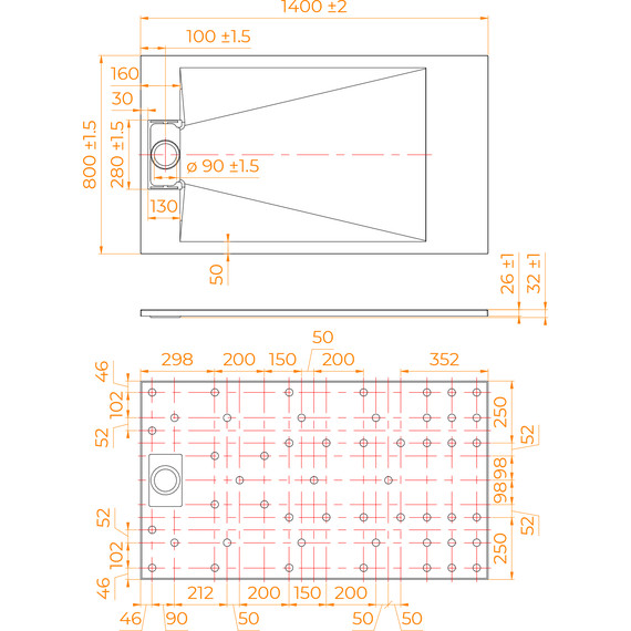 Поддон SMC RGW TUS-W 140x80 см 553702814-01 - фото 7