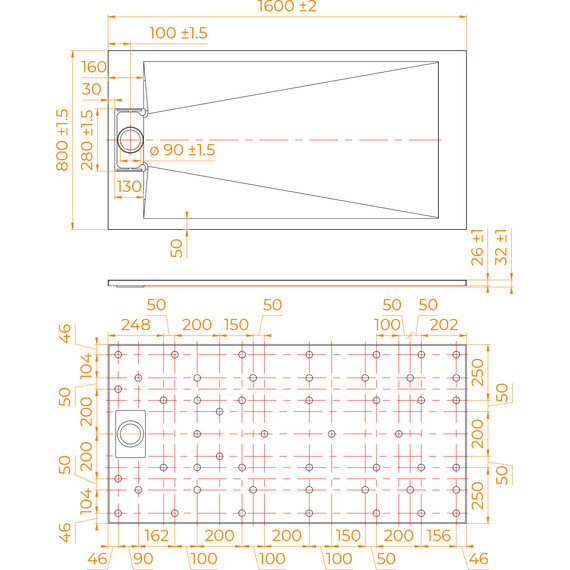 Поддон SMC RGW TUS-W 160x80 см 553702816-01 - фото 7