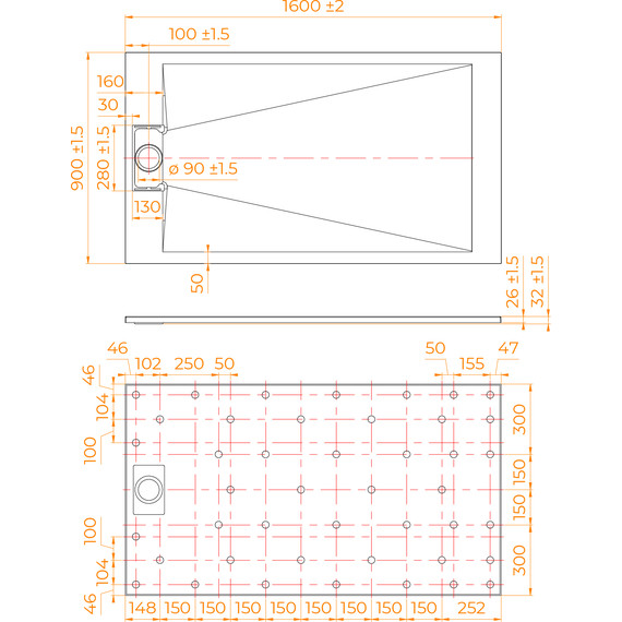 Поддон SMC RGW TUS-W 160x90 см 553702916-01 - фото 7