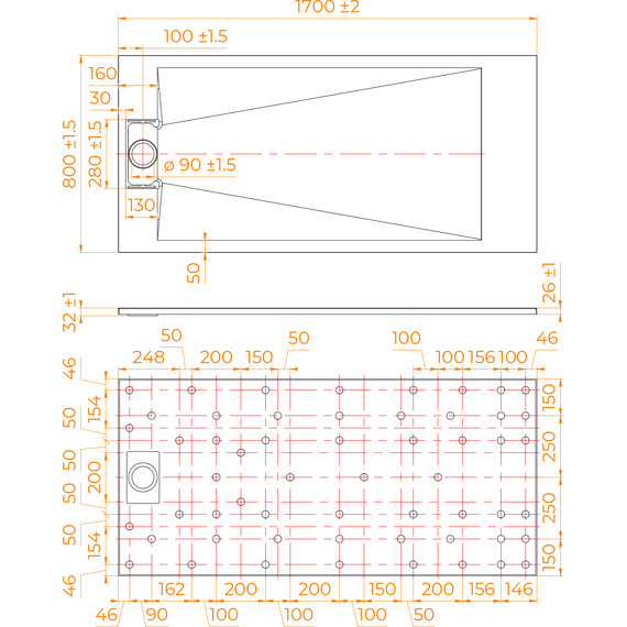 Поддон SMC RGW TUS-W 170x80 см 553702817-01 - фото 7