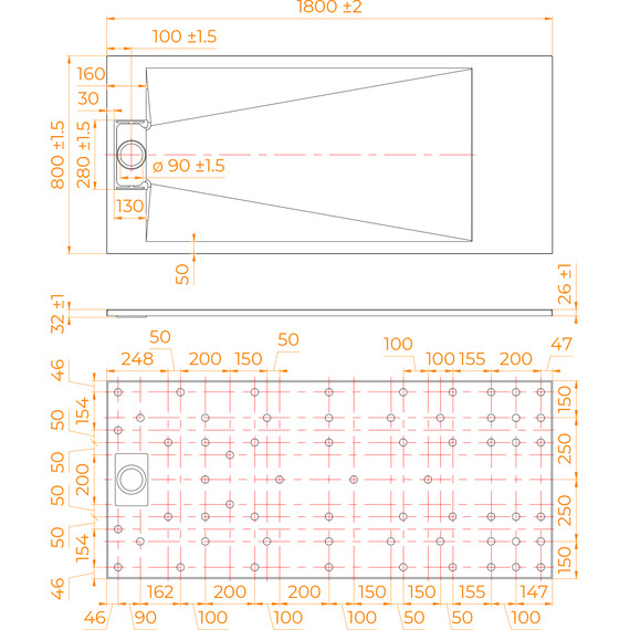 Поддон SMC RGW TUS-W 180x80 см 553702818-01 - фото 7
