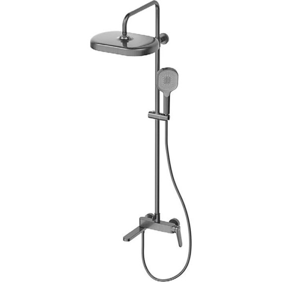 Душевая стойка с выдвижным изливом Gappo G10-9 G2410-9, оружейная сталь, Цвет производителя: оружейная сталь - фото 