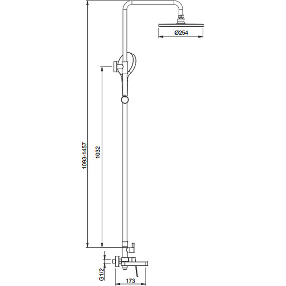 Душевая стойка Gappo G99-39 G2499-39, оружейная сталь, Цвет производителя: оружейная сталь - фото 2