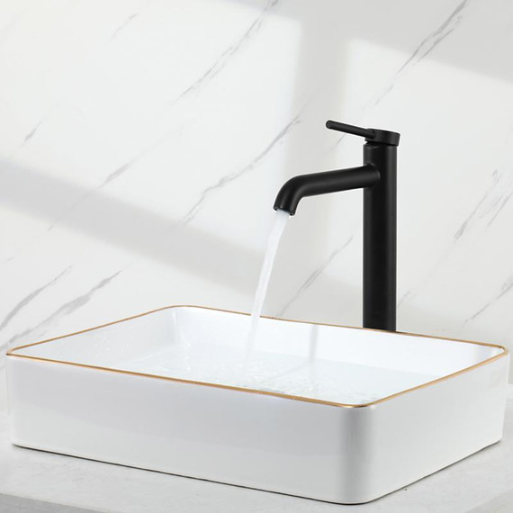 Смеситель для раковины высокий Gappo G06-6 G1006-26, чёрный, Цвет производителя: чёрный - фото 18