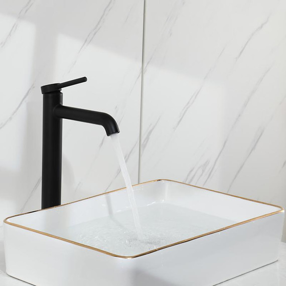 Смеситель для раковины высокий Gappo G06-6 G1006-26, чёрный, Цвет производителя: чёрный - фото 19