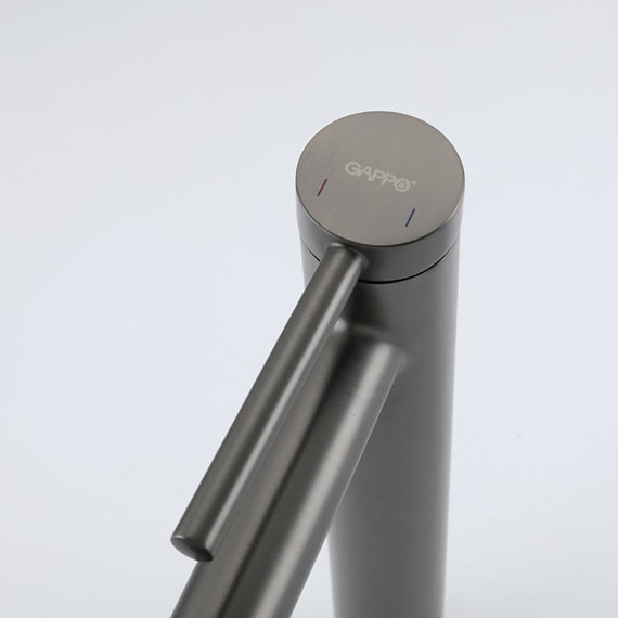 Смеситель для раковины высокий Gappo G06-9 G1006-29, оружейная сталь, Цвет производителя: оружейная сталь - фото 5