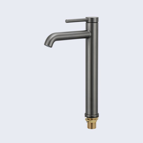 Смеситель для раковины высокий Gappo G06-9 G1006-29, оружейная сталь, Цвет производителя: оружейная сталь - фото 7
