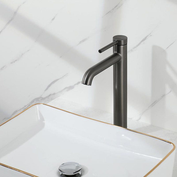 Смеситель для раковины высокий Gappo G06-9 G1006-29, оружейная сталь, Цвет производителя: оружейная сталь - фото 13