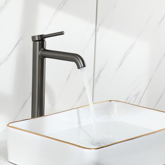 Смеситель для раковины высокий Gappo G06-9 G1006-29, оружейная сталь, Цвет производителя: оружейная сталь - фото 20