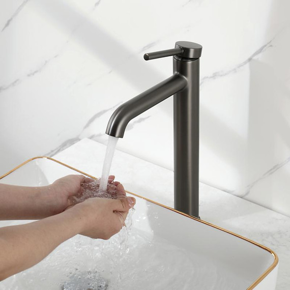 Смеситель для раковины высокий Gappo G06-9 G1006-29, оружейная сталь, Цвет производителя: оружейная сталь - фото 21