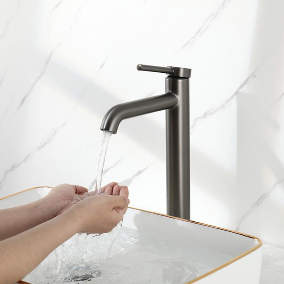 Смеситель для раковины высокий Gappo G06-9 G1006-29, оружейная сталь, Цвет производителя: оружейная сталь - фото 22