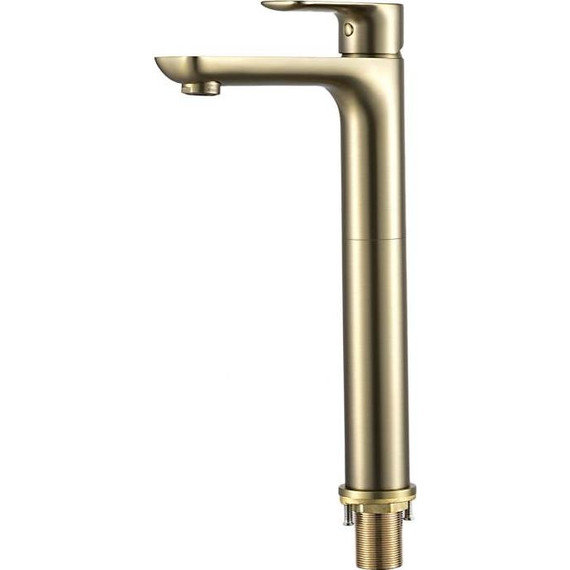 Смеситель для раковины высокий Gappo G48-3 G1048-32, золото сатин, Цвет производителя: золото сатин - фото 2