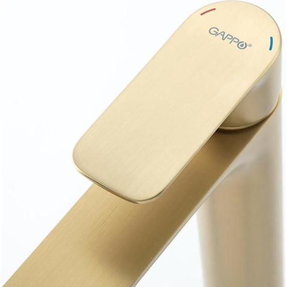Смеситель для раковины высокий Gappo G48-3 G1048-32, золото сатин, Цвет производителя: золото сатин - фото 16