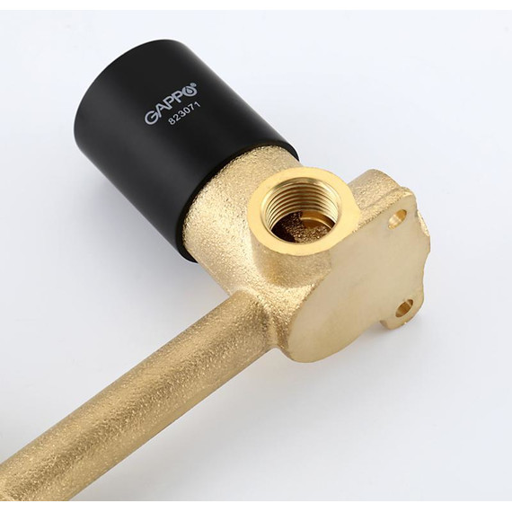 Смеситель для раковины настенный Gappo G06-6 G1206-6, чёрный, Цвет производителя: чёрный - фото 9