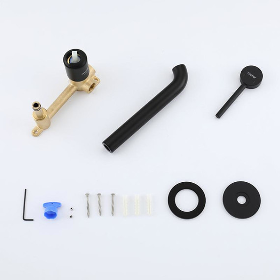 Смеситель для раковины настенный Gappo G06-6 G1206-6, чёрный, Цвет производителя: чёрный - фото 18