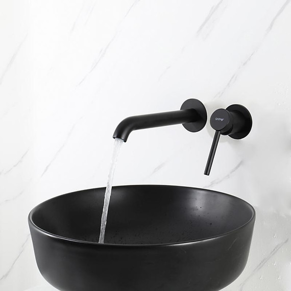 Смеситель для раковины настенный Gappo G06-6 G1206-6, чёрный, Цвет производителя: чёрный - фото 26