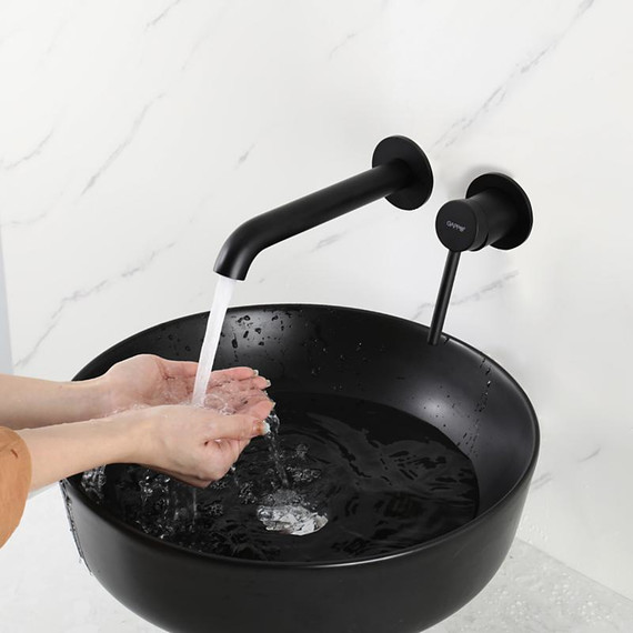 Смеситель для раковины настенный Gappo G06-6 G1206-6, чёрный, Цвет производителя: чёрный - фото 28