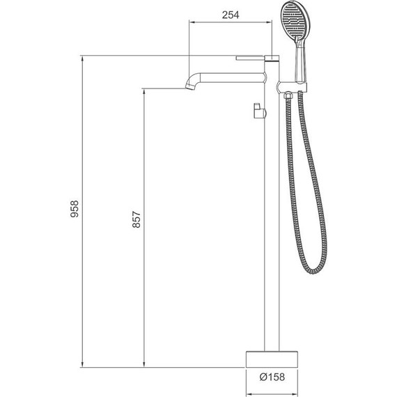 Смеситель для ванны Gappo G06-3 G3006-3, золото сатин, Цвет производителя: золото сатин - фото 2