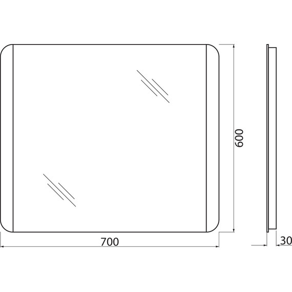 Зеркало BelBagno SPC-CEZ-700-600-LED-BTN 70 см - фото 8
