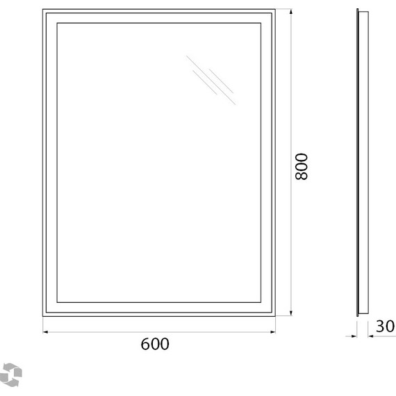 Зеркало BelBagno SPC-GRT-600-800-LED-BTN 60 см - фото 8