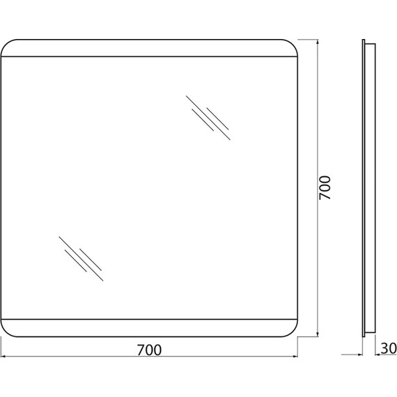 Зеркало BelBagno SPC-CEZ-700-700-LED-BTN 70 см - фото 9
