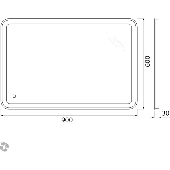 Зеркало BelBagno SPC-MAR-900-600-LED-TCH 90 см - фото, картинка 9 Зеркало BelBagno SPC-MAR-900-600-LED-TCH 90 см - фото 9