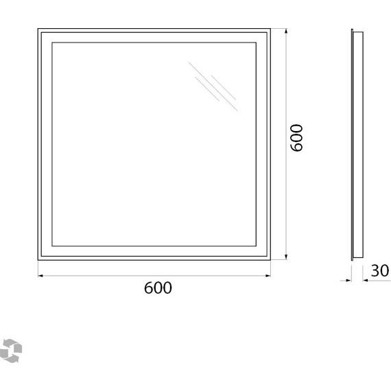 Зеркало BelBagno SPC-GRT-600-600-LED-BTN 60 см - фото 8