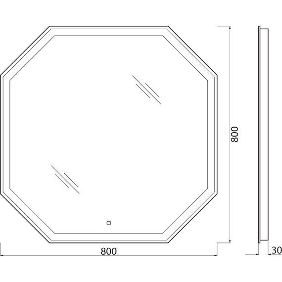 Зеркало BelBagno SPC-OTT-800-800-LED-TCH 80 см - фото 9