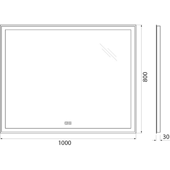 Зеркало BelBagno 100х80 см SPC-GRT-1000-800-LED-TCH-WARM - фото, картинка 9 Зеркало BelBagno 100х80 см SPC-GRT-1000-800-LED-TCH-WARM - фото 9