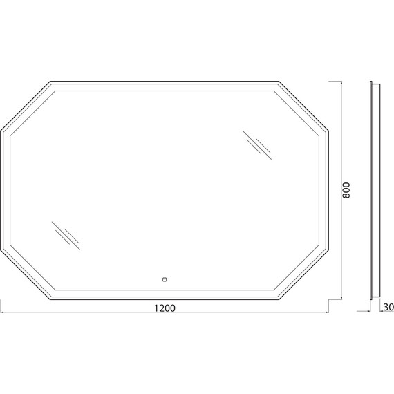 Зеркало BelBagno SPC-OTT-1200-800-LED-TCH 120 см - фото, картинка 9 Зеркало BelBagno SPC-OTT-1200-800-LED-TCH 120 см - фото 9