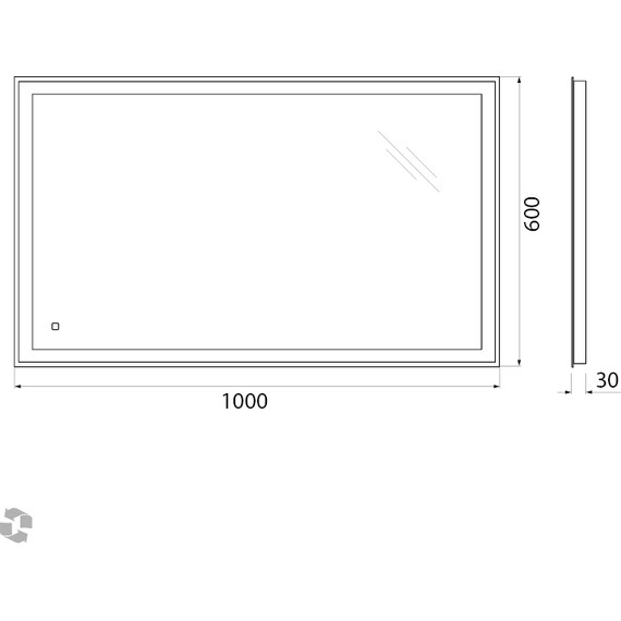 Зеркало BelBagno SPC-GRT-1000-600-LED-TCH 100 см - фото 9