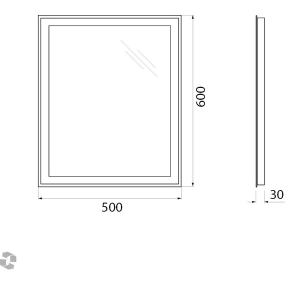 Зеркало BelBagno SPC-GRT-500-600-LED-BTN 50 см - фото 8