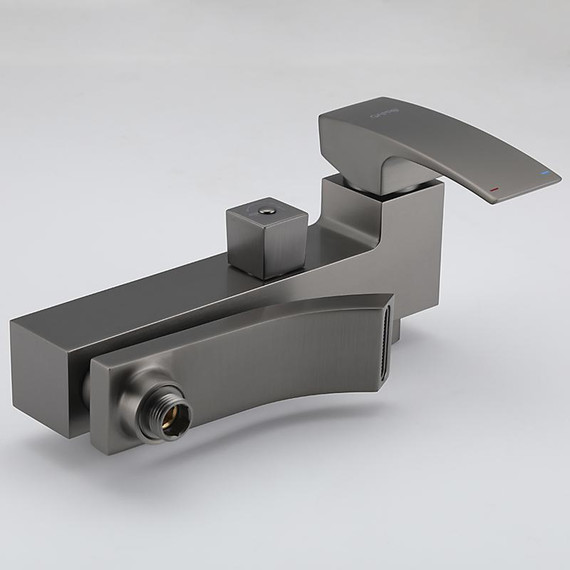 Душевая стойка с выдвижным изливом Gappo G07-9 G2407-9, оружейная сталь - фото 2