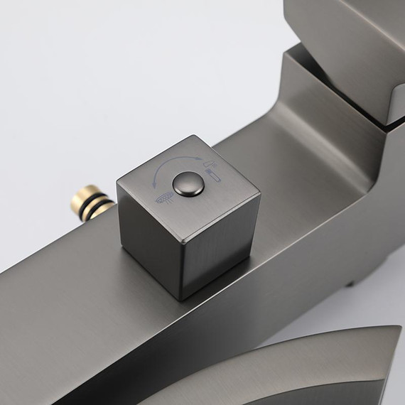 Душевая стойка с выдвижным изливом Gappo G07-9 G2407-9, оружейная сталь - фото 4