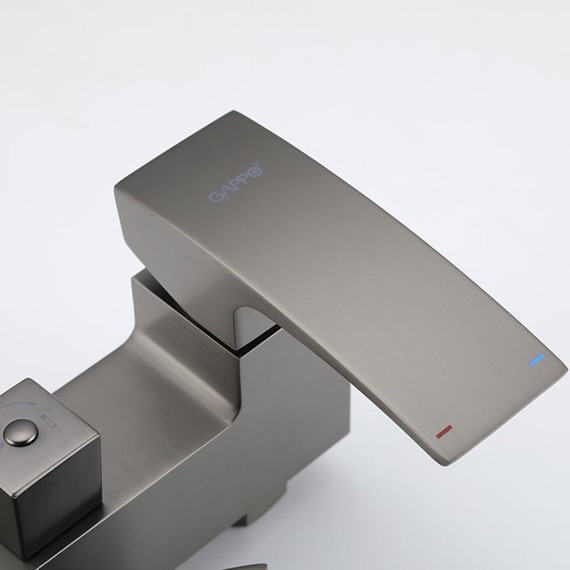 Душевая стойка с выдвижным изливом Gappo G07-9 G2407-9, оружейная сталь - фото 5