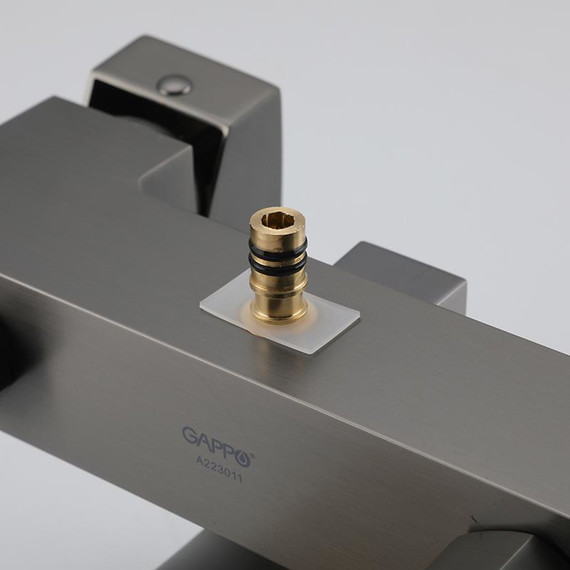 Душевая стойка с выдвижным изливом Gappo G07-9 G2407-9, оружейная сталь - фото 8