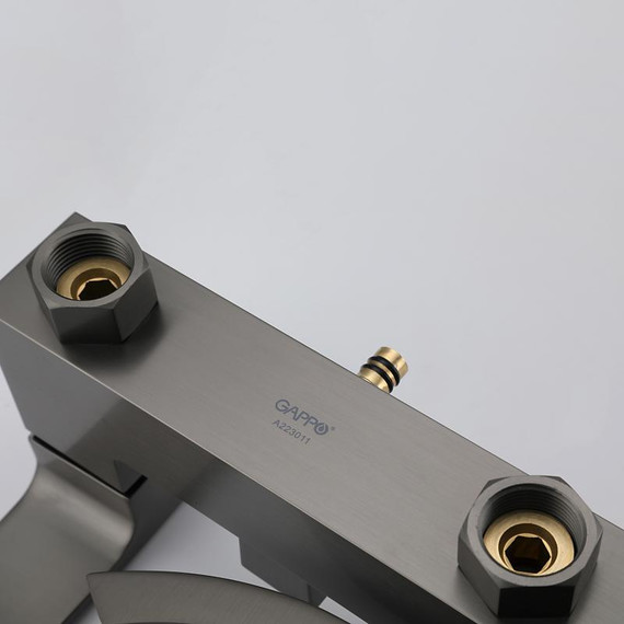 Душевая стойка с выдвижным изливом Gappo G07-9 G2407-9, оружейная сталь - фото 9