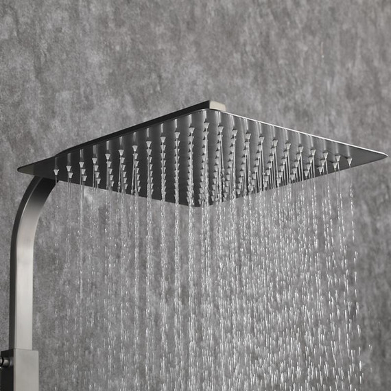 Душевая стойка с выдвижным изливом Gappo G07-9 G2407-9, оружейная сталь - фото 36