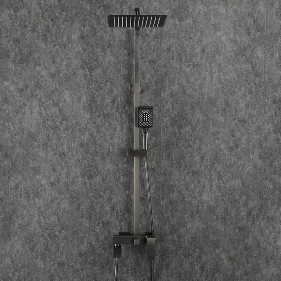 Душевая стойка с выдвижным изливом Gappo G07-9 G2407-9, оружейная сталь - фото 43