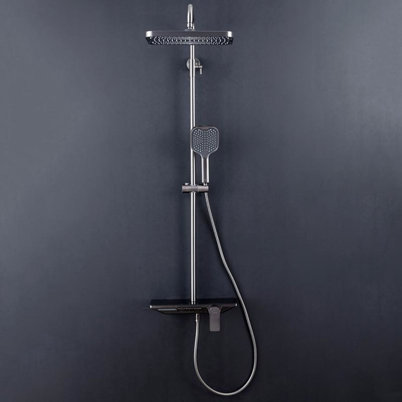 Душевая стойка Gappo G96 G2496-19, оружейная сталь, Цвет производителя: оружейная сталь - фото 2