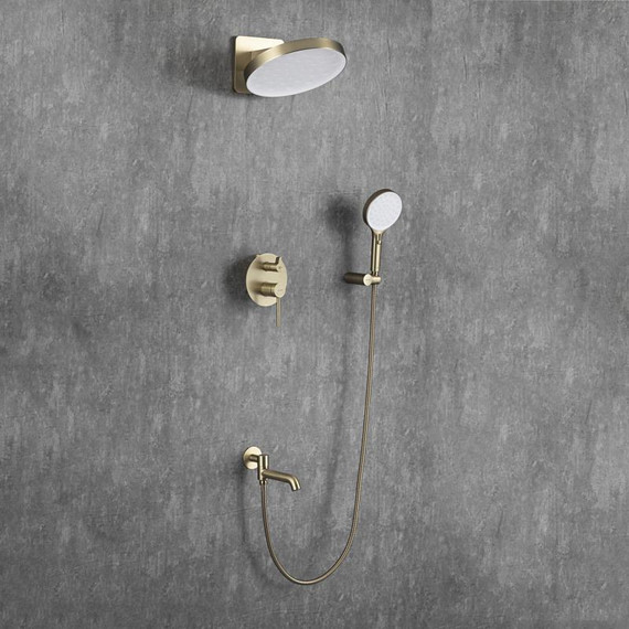 Душевая система для ванны Gappo G06-3 G7106-3, золото сатин, Цвет производителя: золото сатин - фото 2