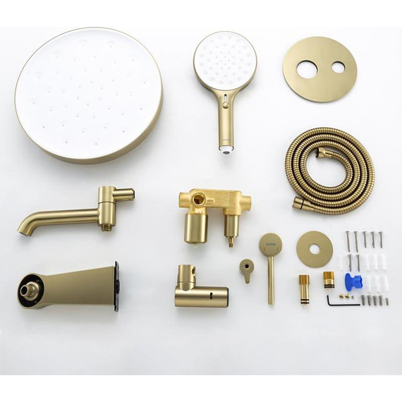 Душевая система для ванны Gappo G06-3 G7106-3, золото сатин, Цвет производителя: золото сатин - фото 21