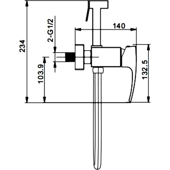 Набор для гигиенического душа Gappo G07-6 G2007-6, чёрный - фото 2