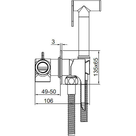Набор для гигиенического душа Gappo G48-3 G7248-32, золото сатин - фото, картинка 2 Набор для гигиенического душа Gappo G48-3 G7248-32, золото сатин - фото 2